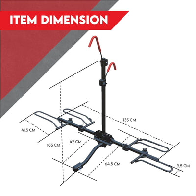 2 Bicycle Bike Rack Rear Car Carrier 2" Hitch Mount Platform Foldable Payday Deals