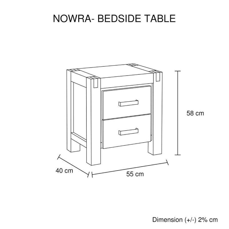 2 Drawer Bedside Table