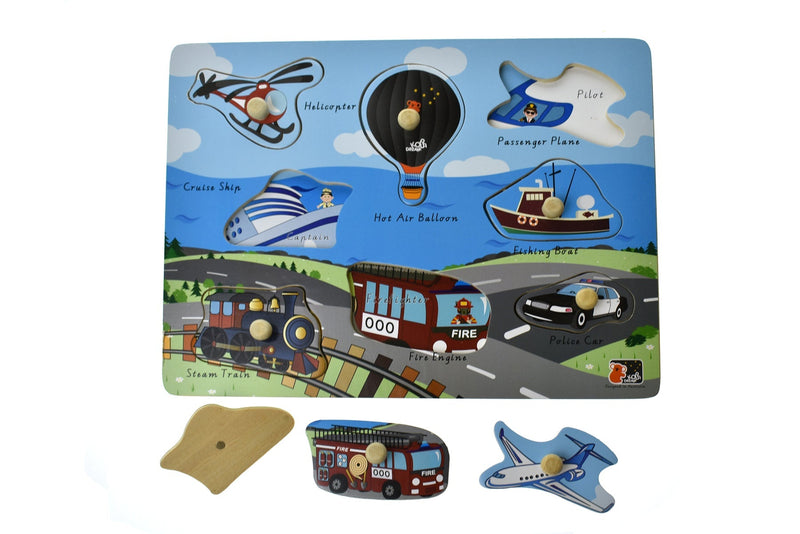 2 IN 1 TRANSPORT PEG PUZZLE Payday Deals