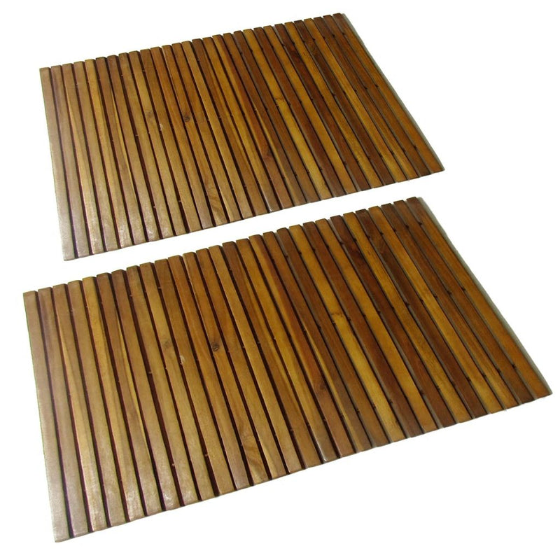 2 pcs Acacia Bath Mat 80 x 50 cm Payday Deals