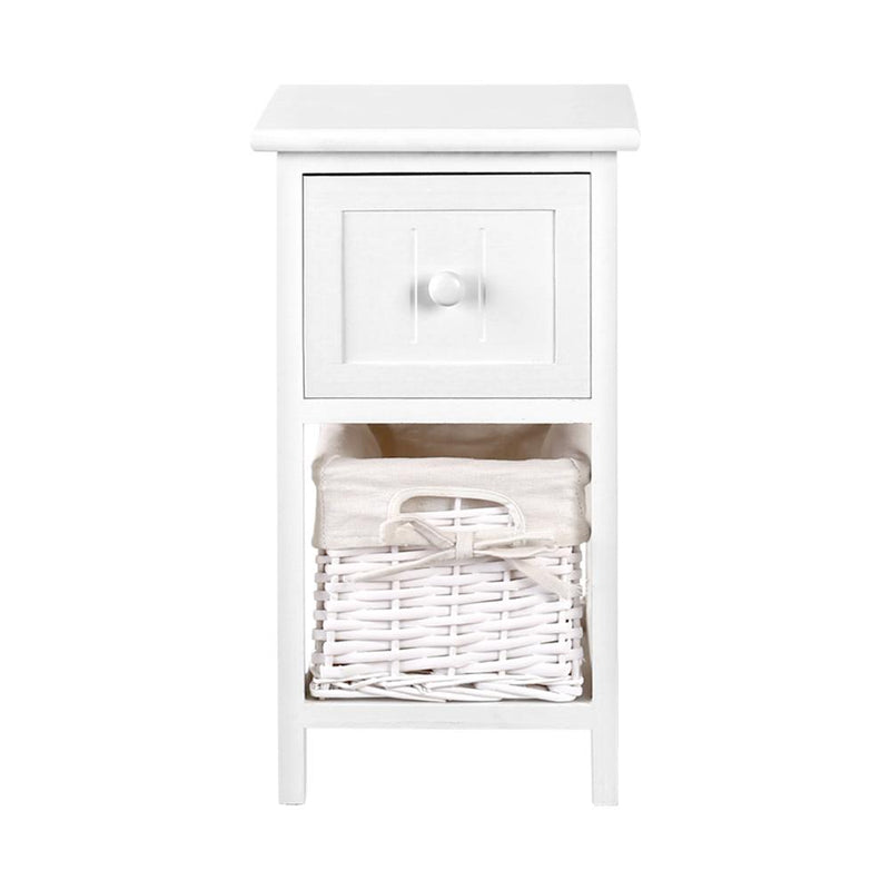 2 PCS Artiss Bedside Table - White Payday Deals