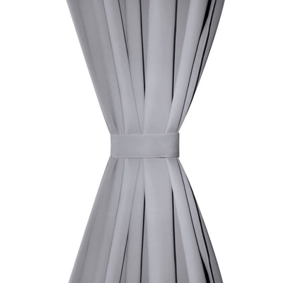 2 pcs Grey Slot-Headed Blackout Curtains 135 x 245 cm Payday Deals