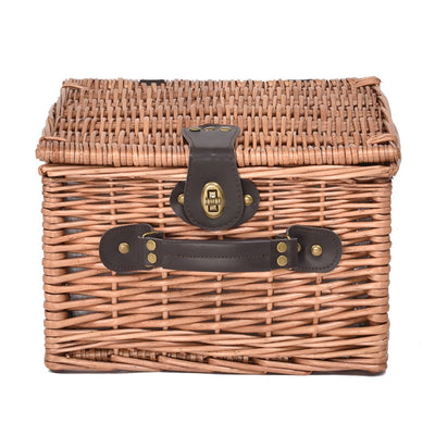 2 Person Picnic Basket Wicker Baskets Set Insulated Outdoor Blanket Gift Storage Payday Deals