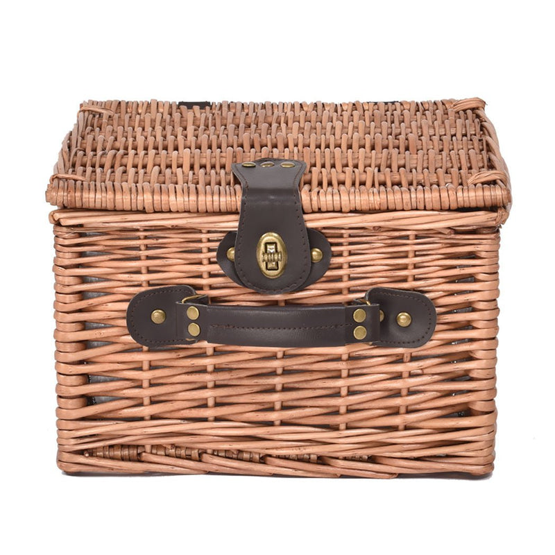 2 Person Picnic Basket Wicker Baskets Set Insulated Outdoor Blanket Gift Storage Payday Deals