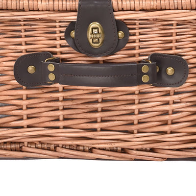 2 Person Picnic Basket Wicker Baskets Set Insulated Outdoor Blanket Gift Storage Payday Deals