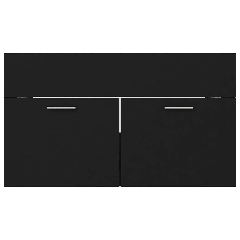 2 Piece Bathroom Furniture Set Black Chipboard Payday Deals