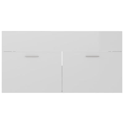 2 Piece Bathroom Furniture Set High Gloss White Engineered Wood Payday Deals