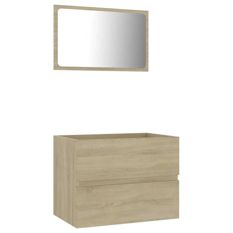 2 Piece Bathroom Furniture Set Sonoma Oak Engineered Wood Payday Deals
