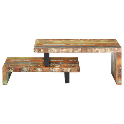 2 Piece Coffee Table Set Solid Reclaimed Wood Payday Deals