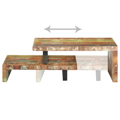 2 Piece Coffee Table Set Solid Reclaimed Wood Payday Deals