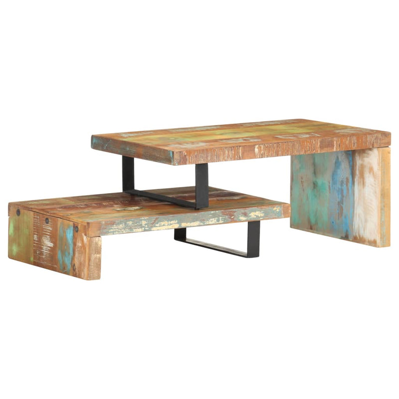 2 Piece Coffee Table Set Solid Reclaimed Wood Payday Deals