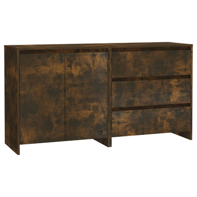 2 Piece Sideboard Smoked Oak Engineered Wood Payday Deals