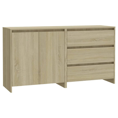 2 Piece Sideboard Sonoma Oak Engineered Wood Payday Deals