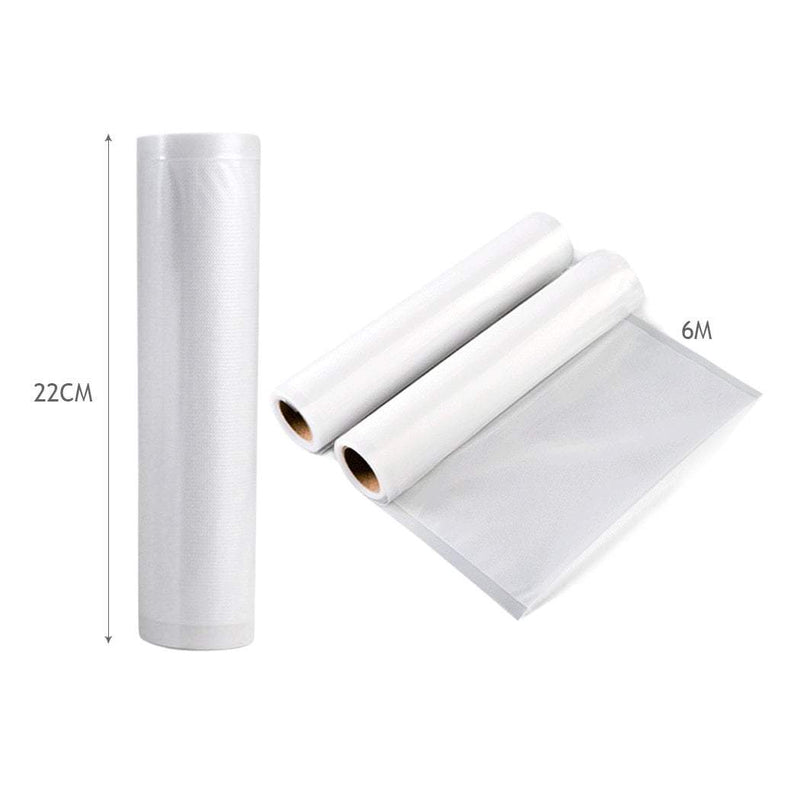 2 Rolls Vacuum Food Sealer Seal Bags Rolls Saver Storage Commercial Grade 22cm Payday Deals