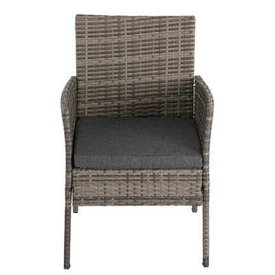 2 Seater PE Rattan Outdoor Furniture Chat Set- Mixed Grey Payday Deals