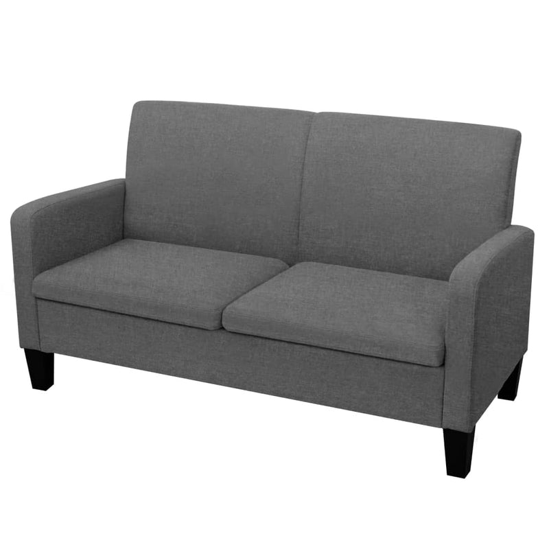 2-Seater Sofa 135x65x76 cm Dark Grey Payday Deals