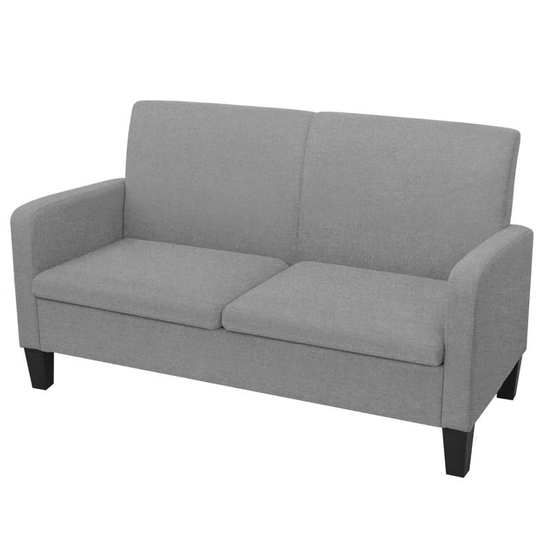 2-Seater Sofa 135x65x76 cm Light Grey Payday Deals