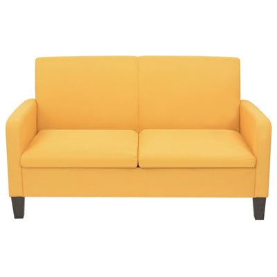 2-Seater Sofa 135x65x76 cm Yellow Payday Deals