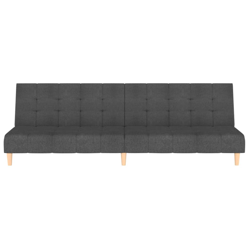 2-Seater Sofa Bed Dark Grey Fabric Payday Deals