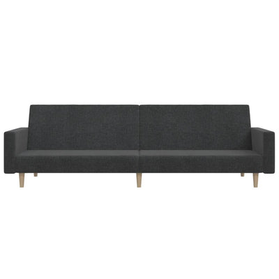 2-Seater Sofa Bed Dark Grey Fabric Payday Deals