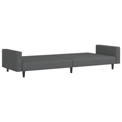 2-Seater Sofa Bed Dark Grey Velvet Payday Deals