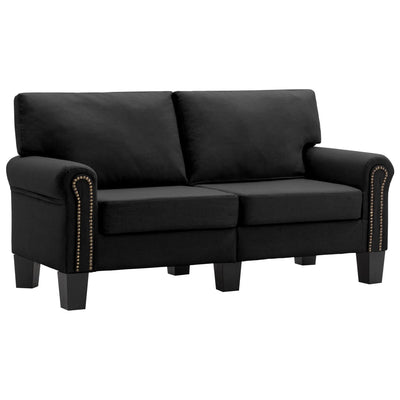 2-Seater Sofa Black Fabric Payday Deals