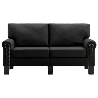 2-Seater Sofa Black Fabric Payday Deals