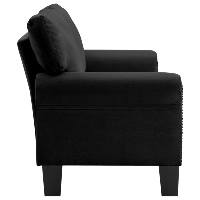 2-Seater Sofa Black Fabric Payday Deals