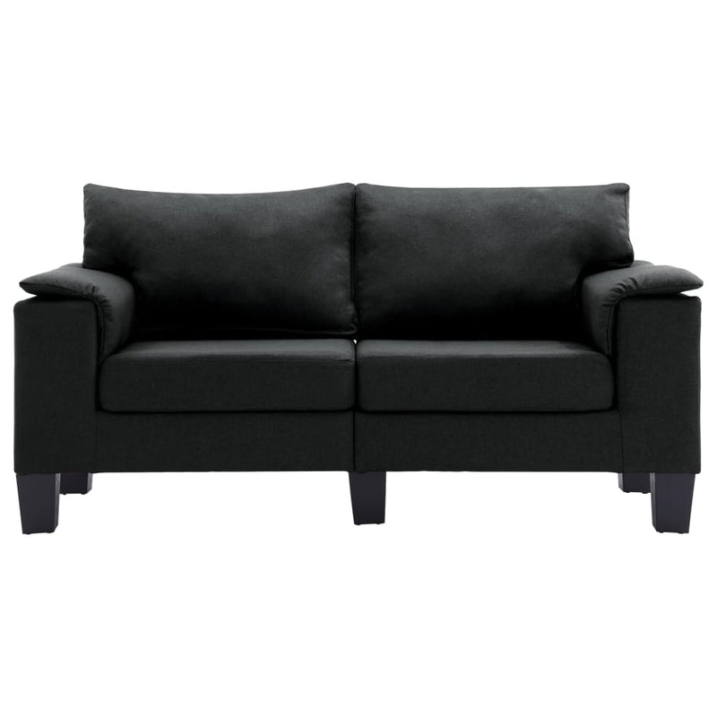 2-Seater Sofa Black Fabric Payday Deals