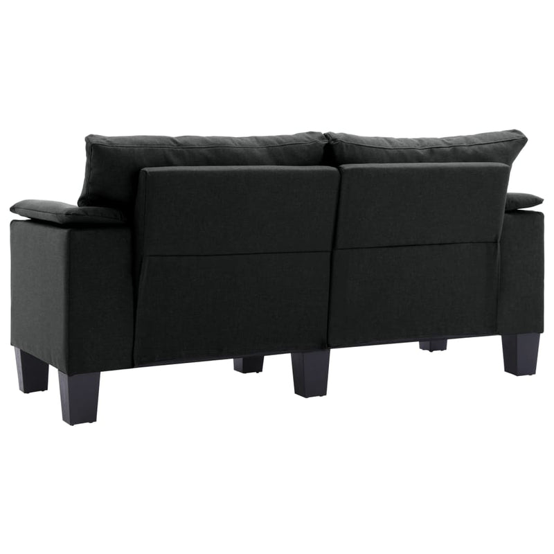 2-Seater Sofa Black Fabric Payday Deals