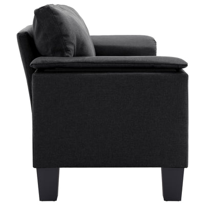 2-Seater Sofa Black Fabric Payday Deals