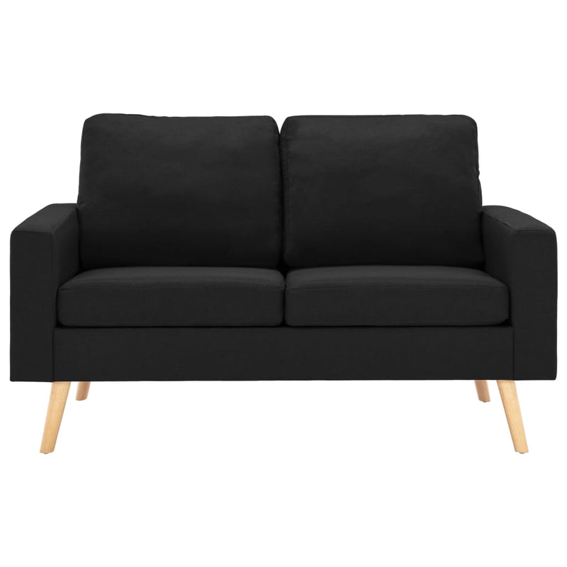 2-Seater Sofa Black Fabric Payday Deals