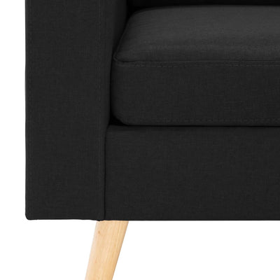 2-Seater Sofa Black Fabric Payday Deals