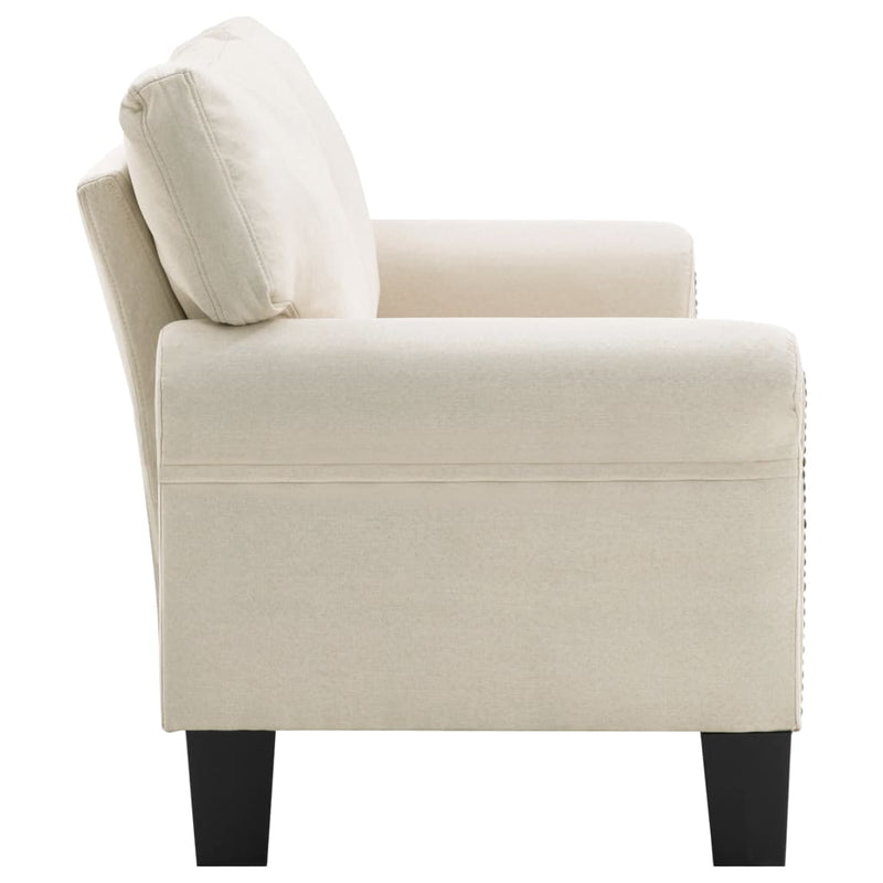 2-Seater Sofa Cream Fabric Payday Deals