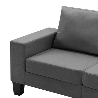 2-Seater Sofa Dark Grey Fabric Payday Deals