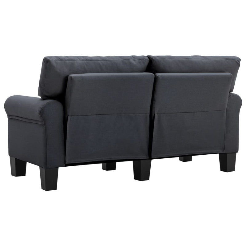 2-Seater Sofa Dark Grey Fabric Payday Deals