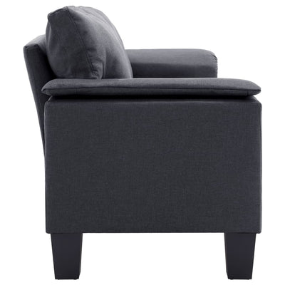 2-Seater Sofa Dark Grey Fabric Payday Deals