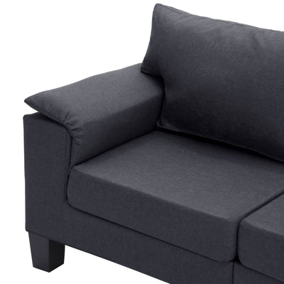 2-Seater Sofa Dark Grey Fabric Payday Deals