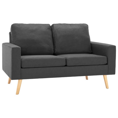 2-Seater Sofa Dark Grey Fabric Payday Deals