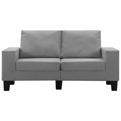 2-Seater Sofa Light Grey Fabric Payday Deals