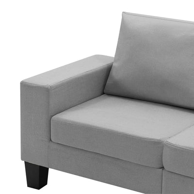 2-Seater Sofa Light Grey Fabric Payday Deals