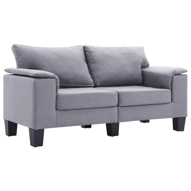 2-Seater Sofa Light Grey Fabric Payday Deals