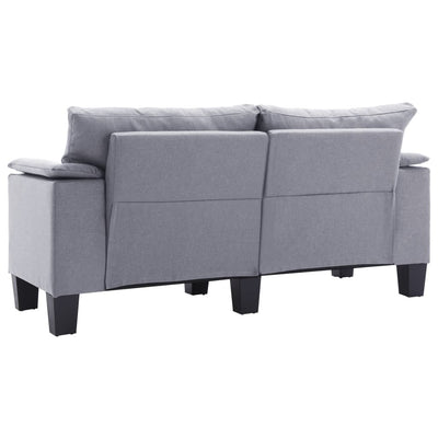 2-Seater Sofa Light Grey Fabric Payday Deals