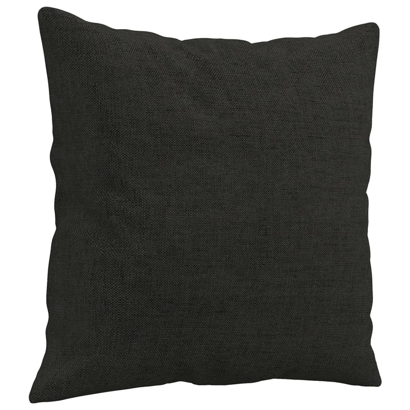 2-Seater Sofa with Throw Pillows Black 120 cm Fabric Payday Deals