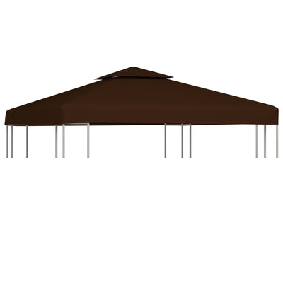 2-Tier Gazebo Top Cover 310 g/m² 3x3 m Brown Payday Deals
