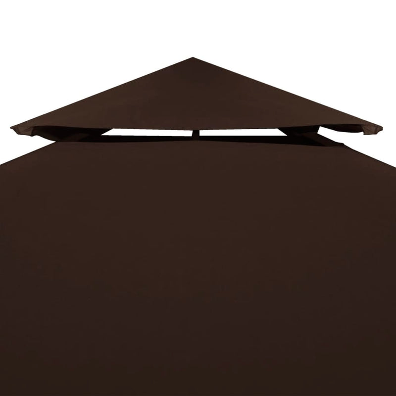 2-Tier Gazebo Top Cover 310 g/m² 3x3 m Brown Payday Deals