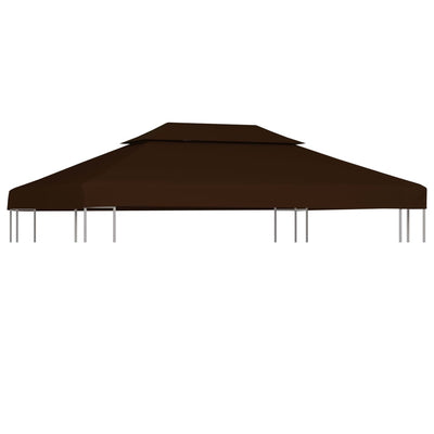 2-Tier Gazebo Top Cover 310 g/m² 4x3 m Brown Payday Deals