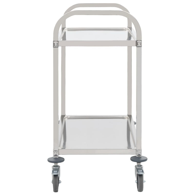 2-Tier Kitchen Trolley 95x45x83.5 cm Stainless Steel Payday Deals