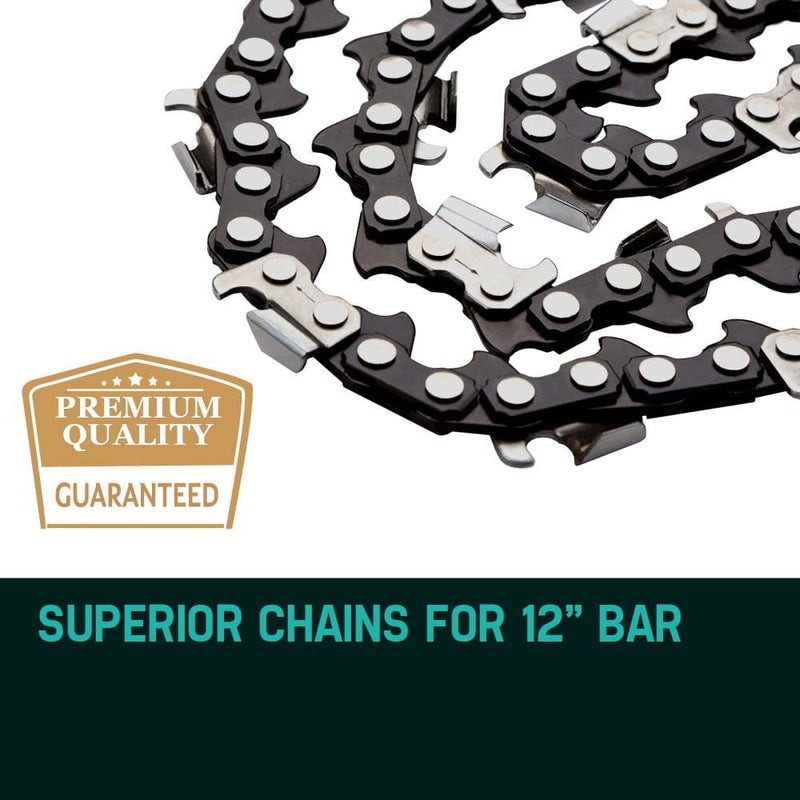 2 x 12 Baumr-AG Chainsaw Chain 12in Bar Spare Part Replacement Suits Pole Saws Payday Deals