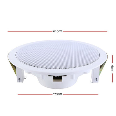 2 x 6" In Ceiling Speakers Home 80W Speaker Theatre Stereo Outdoor Multi Room Payday Deals